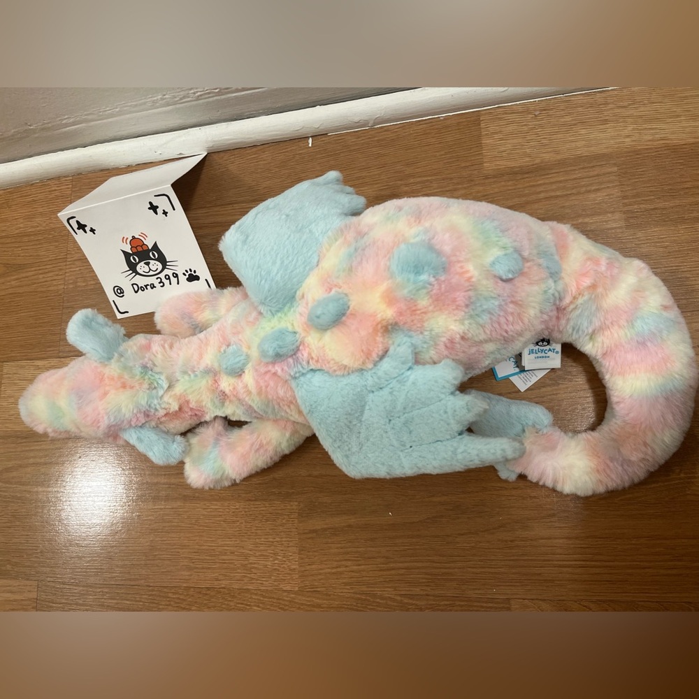 Jellycat Authentic Lazulia Dragon Large NWT Plush Soft Toy 19.7” Rare - Picture 2 of 6